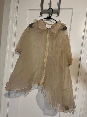 Selkie real silk organza Blouse oversized 6x
